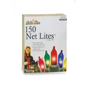 Brite Star 150-Light 4 ft. x 6 ft. Multi-Color Net Lights (Set of 2)