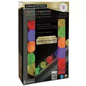 Brite Star Symphony of Lights 10-Light LED G40 Color-Changing Light Show