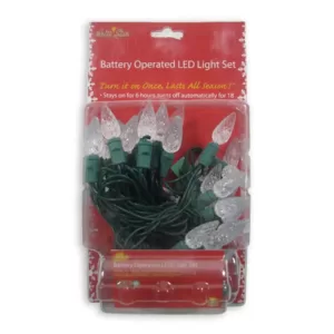 Brite Star Battery-Operated 35-Light Warm White C6 LED Light Set (Set of 2)