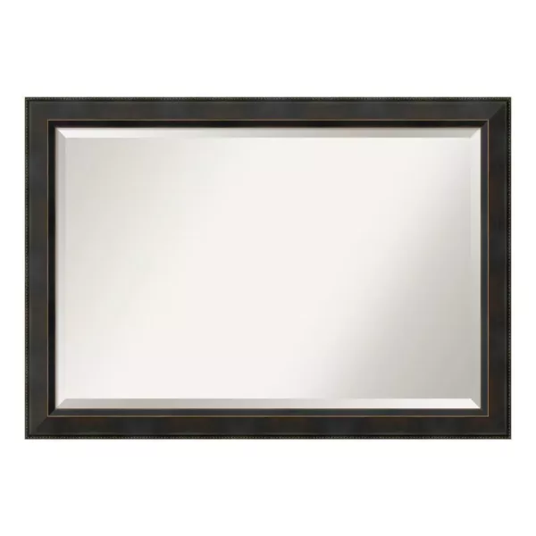 Amanti Art Signore 41 in. W x 29 in. H Framed Rectangular Beveled Edge Bathroom Vanity Mirror in Bronze