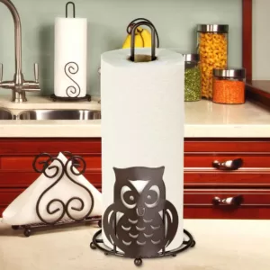 Home Basics Bronze Paper Towel Holder Owl