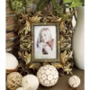 LITTON LANE Rustic 1-Opening Bronze Scrollwork Photo Frames (Set of 2)