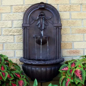 Sunnydaze Decor Florence Iron Electric Powered Wall Fountain