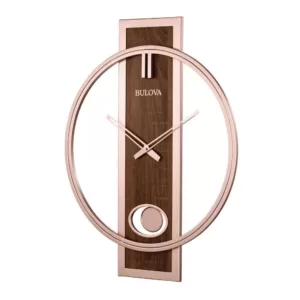 Bulova Contemporary 24 in. x 19 in. Wall Clock with Slow Swing Pendulum