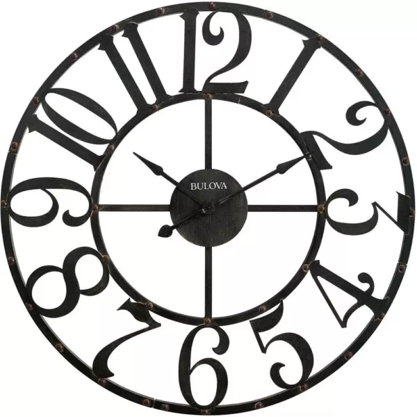 Bulova 45 in. H x 45 in. W Round Wall Clock