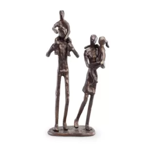 DANYA B Parents Carrying Children Bronze Sculpture