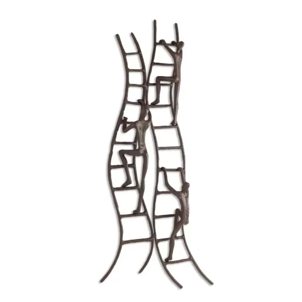 DANYA B Climbing to Success Stairway Cast Iron Wall Art