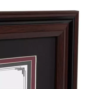 DesignOvation Watson 11x14 matted to 8.5x11 Brown Picture Frame Set of 4