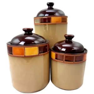 GIBSON elite Casa Estebana 3-Piece Stone Canister Set