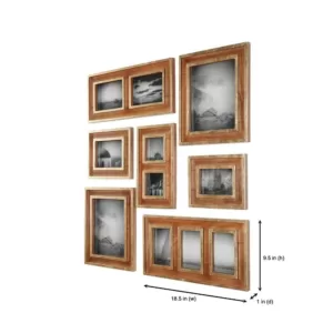 Home Decorators Collection Home Decorators Collection Natural Wood and Gold Gallery Wall Picture Frames (Set of 7)