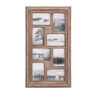 Home Decorators Collection 4" x 6" Natural Beaded Wood 8-Opening Picture Frame