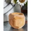 LITTON LANE Brown Coconut-Shaped Wax Candle