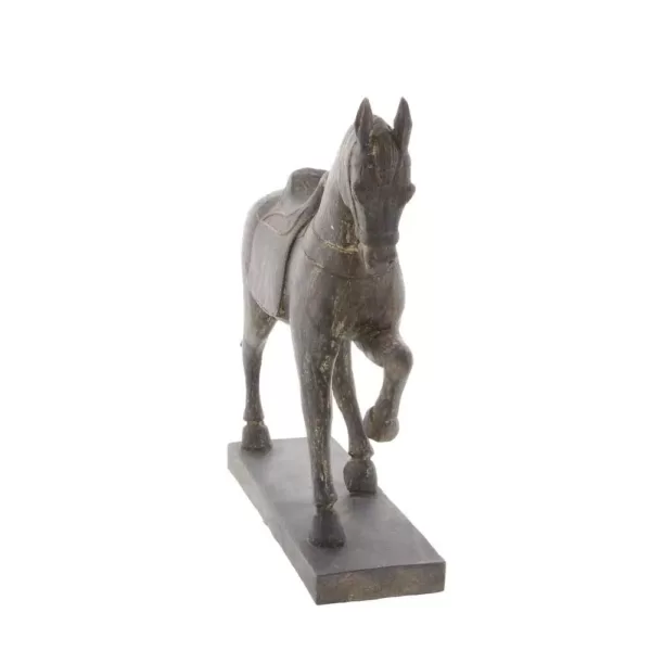 LITTON LANE 15 in. x 4 in. Decorative Horse Sculpture in Colored Polystone