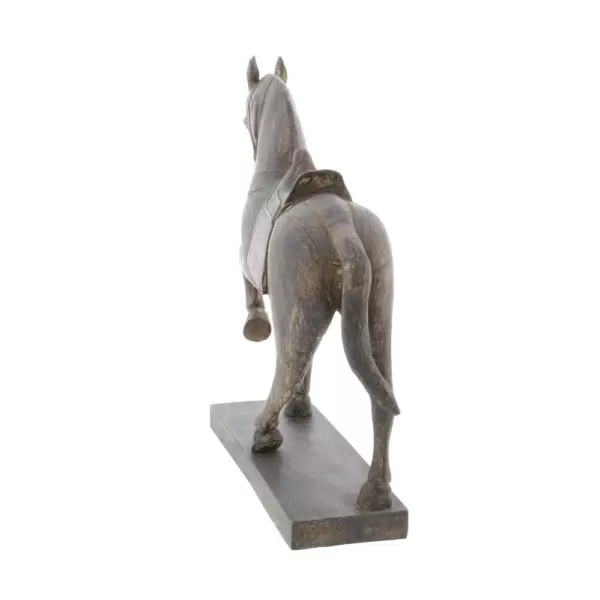 LITTON LANE 15 in. x 4 in. Decorative Horse Sculpture in Colored Polystone