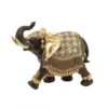 LITTON LANE 9 in. x 10 in. Parade Elephant Decorative Figurine in Colored Polystone