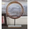 LITTON LANE 17 in. x 11 in. Modern Ring Centerpiece Sculpture in Stained Brown