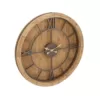 LITTON LANE 40 in. Rustic Wooden Round Wall Clock