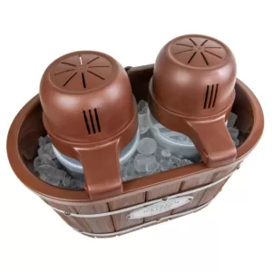 Nostalgia 4 Qt. in Brown Electric Double Flavor Ice Cream Maker