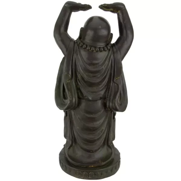 Oriental Furniture Oriental Furniture 3 ft. Tall Standing Laughing Buddha Decorative Statue