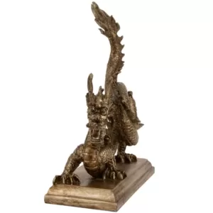 Oriental Furniture Oriental Furniture 11 in. Chinese Dragon Decorative Statue