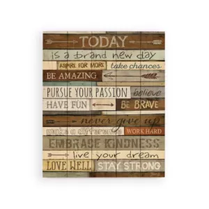 P Graham Dunn Today is a Brand New Day Wood Pallet Individual Wooden Art