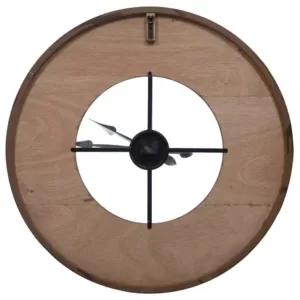 Pinnacle Rustic Reclaimed Wood and Metal Brown Wall Clock