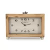 Zentique Wooden Box with Metal Ring Table Clock