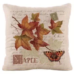 Heritage Lace Harvest Maple Natural Plaid 18 in x 18 in Throw Pillow Cover