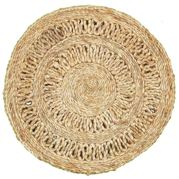 LR Resources 15 in. Natural Jute LR12027-NAT15 Natural Placemat (Set of 2)