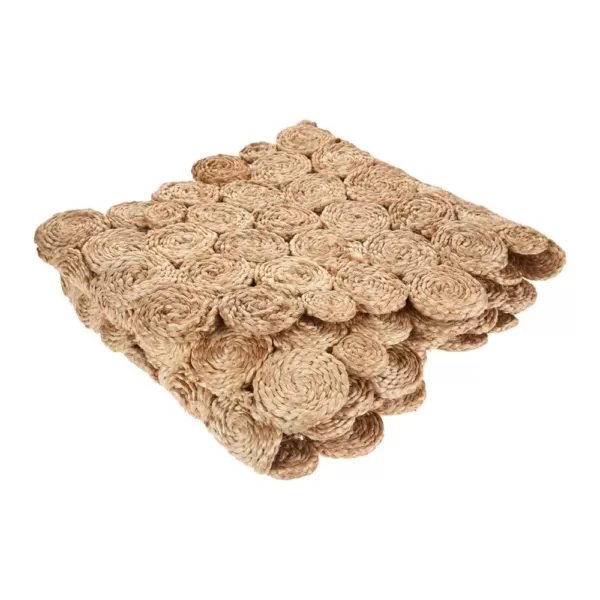 LR Resources Natural Jute LR12028-NAT1468 1 ft. 4 in. x 6 ft. 8 in. Indoor Rectangle Natural Table Runner