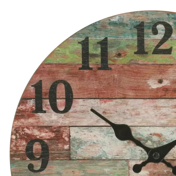 Stonebriar Collection Farmhouse Worn Wood Wall Clock