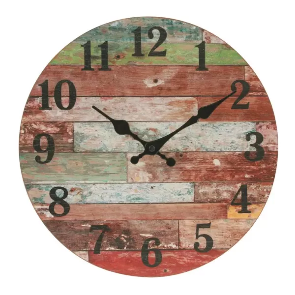 Stonebriar Collection Farmhouse Worn Wood Wall Clock