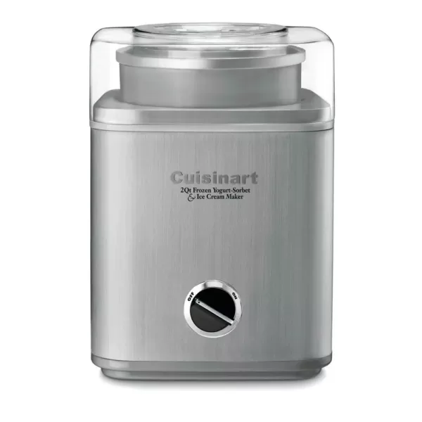 Cuisinart Pure Indulgence 2 qt. Brushed Chrome Frozen Yogurt, Sorbet and Ice Cream Maker