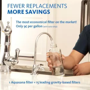 Aquasana 3-Stage under Counter Water Filtration System with Faucet in Brushed Nickel