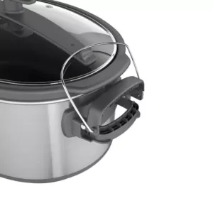 BLACK+DECKER 7 Qt. Brushed Stainless Steel Programmable Slow Cooker