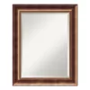 Amanti Art Manhattan 24 in. W x 30 in. H Framed Rectangular Beveled Edge Bathroom Vanity Mirror in Burnished Bronze