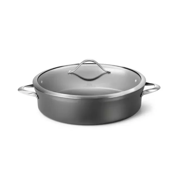 Calphalon Contemporary 7 qt. Aluminum Nonstick Saute Pan in Black with Glass Lid