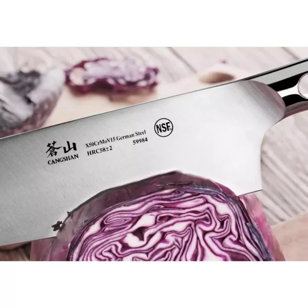 Cangshan N1 Series 7 in. German Steel Forged Nakiri Vegetable Cleaver