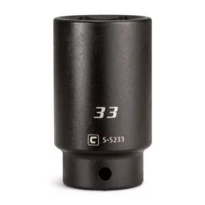 Capri Tools 1/2 in. Drive 33 mm 6-Point Metric Deep Impact Socket