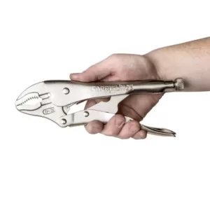 Capri Tools Klinge 10 in. Curved Jaw Locking Pliers with Wire Cutter