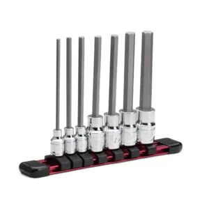 Capri Tools SAE Long Hex Bit Socket Set (7-Piece)