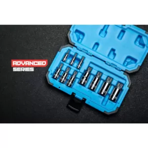 Capri Tools Stubby XZN Triple Square Bit Socket Set (10-Piece)