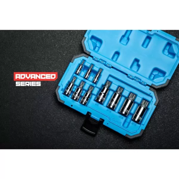 Capri Tools Stubby XZN Triple Square Bit Socket Set (10-Piece)