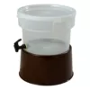 Carlisle 3 gal. Polypropylene Beverage Dispenser with Base in Translucent and Brown Base