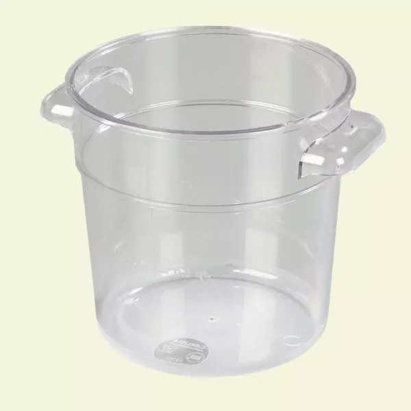 Carlisle 1 qt. Polycarbonate Round Storage Container in Clear (Case of 12)