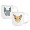 Cathy's Concepts Sugar Skull Pet 4.1 in. H x 3.8 in. D Halloween Coffee Mugs