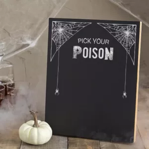 Cathy's Concepts 14 in. x 11 in. Pick Your Poison Printed Chalkboard Wall Art