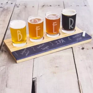 Cathy's Concepts 5.5 oz. Bamboo and Slate Craft Beer Tasting Flight