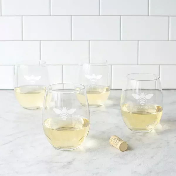 Cathy's Concepts 21 oz. Stemless Wine Glasses