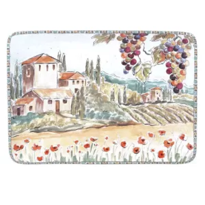 Certified International Multi-Colored 16 in. Tuscan Breeze Rectangular Platter